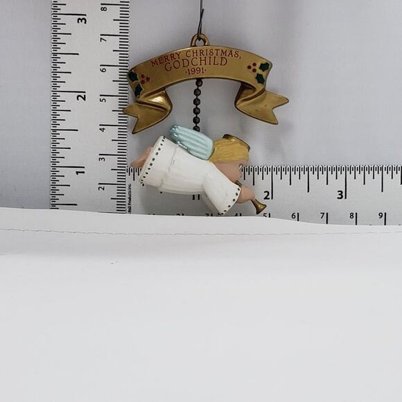 1991 Hallmark Godchild Keepsake Handcrafted Holiday Christmas Ornament - Picture 7 of 8